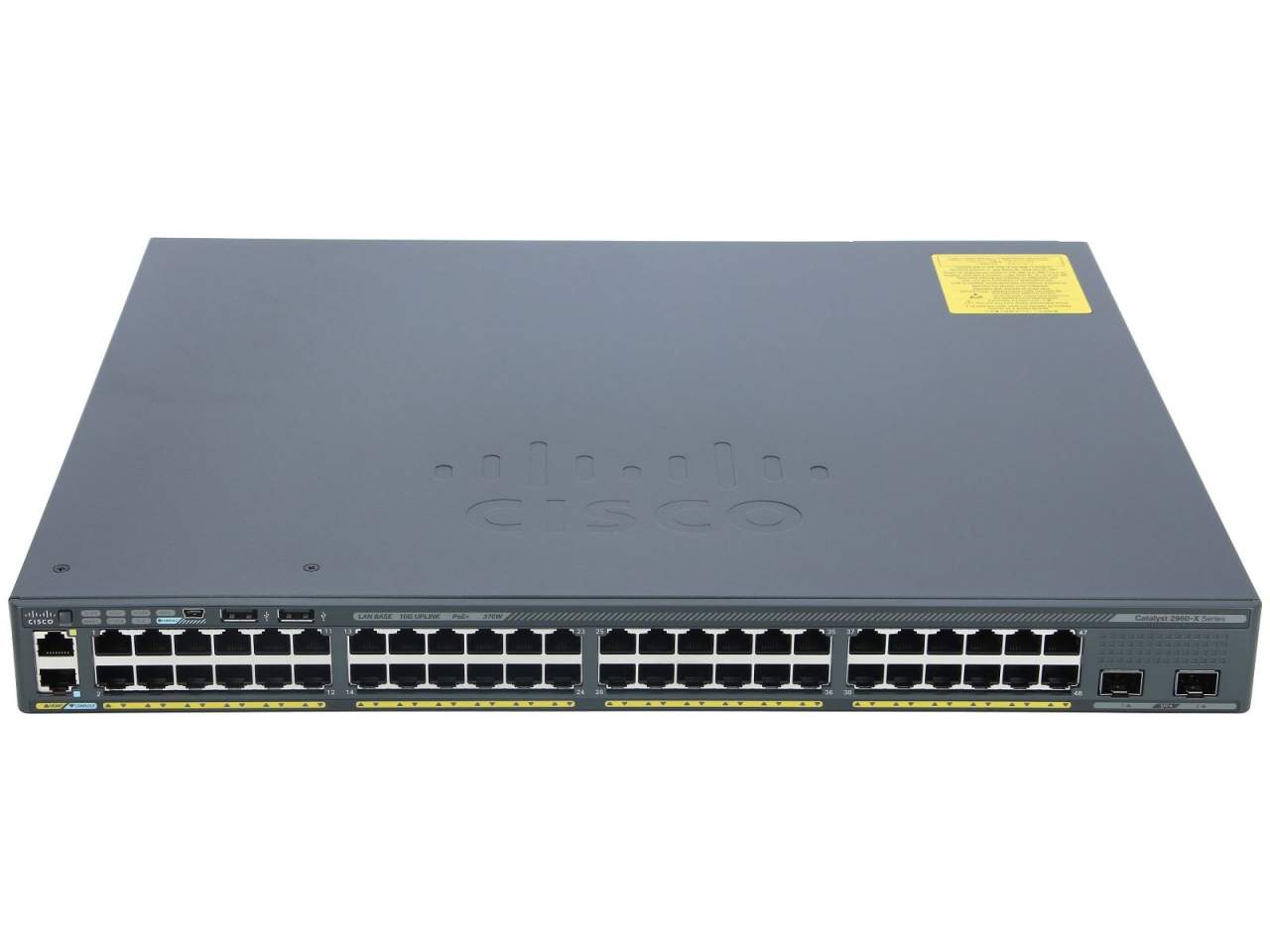 Cisco - WS-C2960X-48LPS-L - Catalyst 2960-X 48 GigE PoE 370W, 4 x 1G SFP,  LAN Base