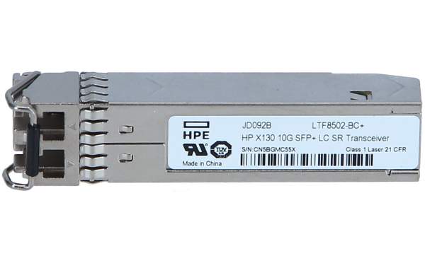 HPE - JD092B - X130 - SFP+ transceiver module - 10 GigE - 10GBase-SR - LC multi-mode - up to 300 m - 850 nm