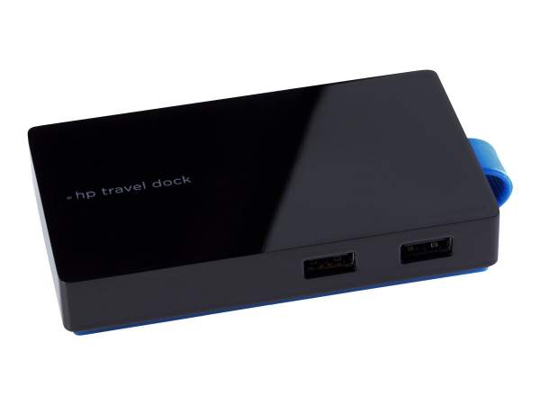 HP - T0K30AA#ABU - HP Travel Dock - Docking Station - USB - VGA, HDMI