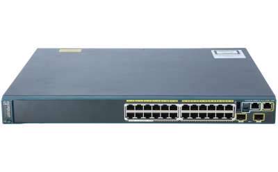 Cisco - WS-C2960X-24PD-L - Catalyst 2960-X 24 GigE PoE 370W, 2 x 10G SFP+, LAN  Base