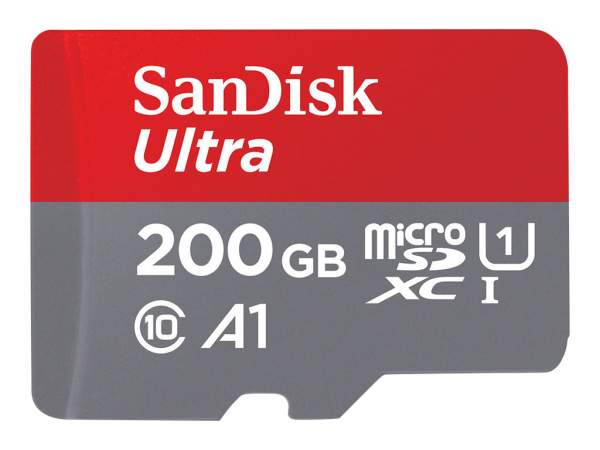 SANDISK - SDSQUAR-200G-GN6MA - Mobile Ultra MicroSD 200GB 100MB/s UHS-I mit Adapter