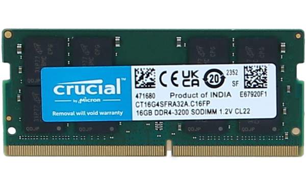 Crucial - CT16G4SFRA32A - DDR4 - module - 16 GB - 3200 SO DIMM 260-PIN