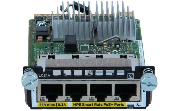 HPE - JL081A - Aruba 3810M/2930M 4 Smrt Rte PoE+ Module - Switch - 10.000 Mbps