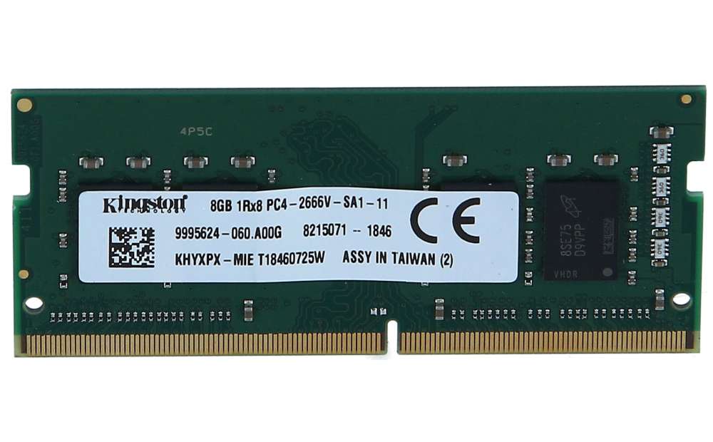 Kingston - KHYXPX-MIE - 8GB DDR4 2666 SODIMM 1Rx8 CL19 PC4-21300