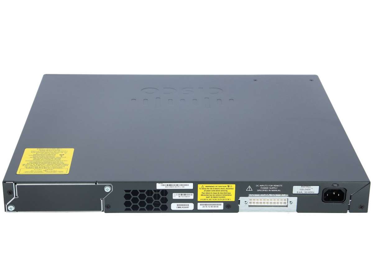 Cisco - WS-C2960X-48LPS-L - Catalyst 2960-X 48 GigE PoE 370W, 4 x 1G SFP,  LAN Base