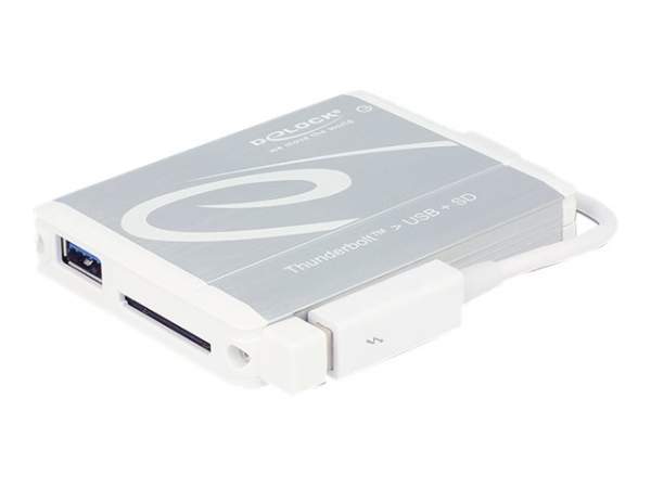 DELOCK - 91723 - Thunderbolt-Adapt. auf 1xUSB 3.0+SD UHS-II Cardreader