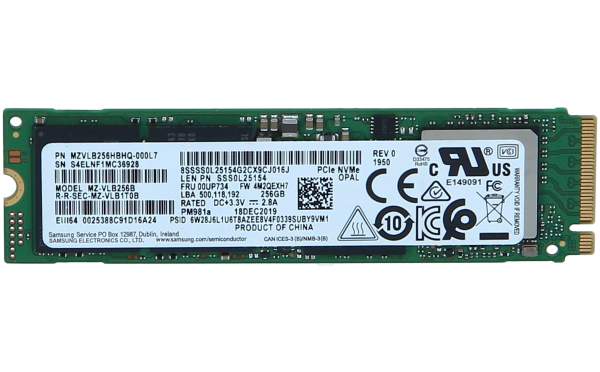 Samsung - MZ-VLB256B - 256GB M.2 NVME PCIE 3.0X4 SSD - Solid State Disk - NVMe