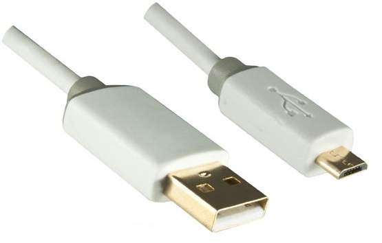DINIC - MO-USBMIC-1W - USB 2.0 auf Micro-USB Kabel 1m wei? Blister