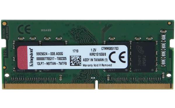 Kingston - KVR21S15S8/8 - DDR4 8 GB/PC4-17000/2133 MHZ/SODIMM