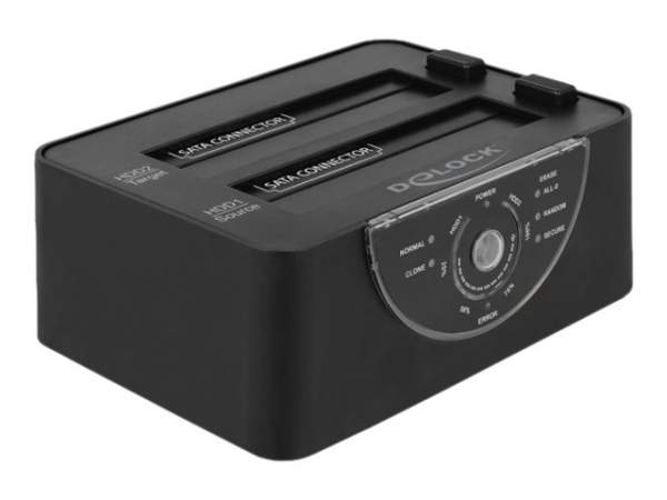 DELOCK - 63992 - USB3 Dual Dockingstation SATA HDD/SSD mit Klon- und L?sch-Funktion im Metallgeh