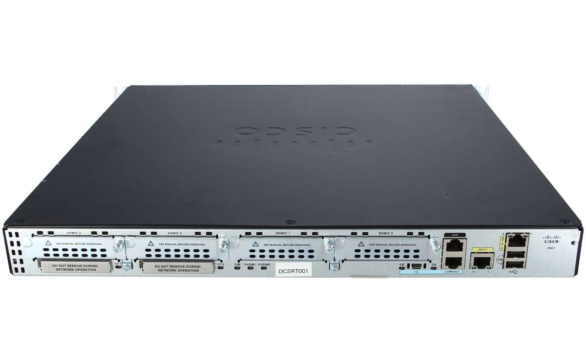 Cisco - Cisco2901 K9 - Cisco 2901 W 2 Ge,4 Ehwic,2 Dsp,256mb Cf,512mb 