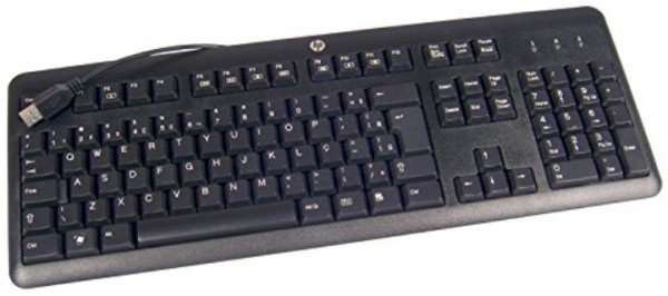 HP - 672647-083 - HP 672647-083 Tastatur USB Dänisch Schwarz