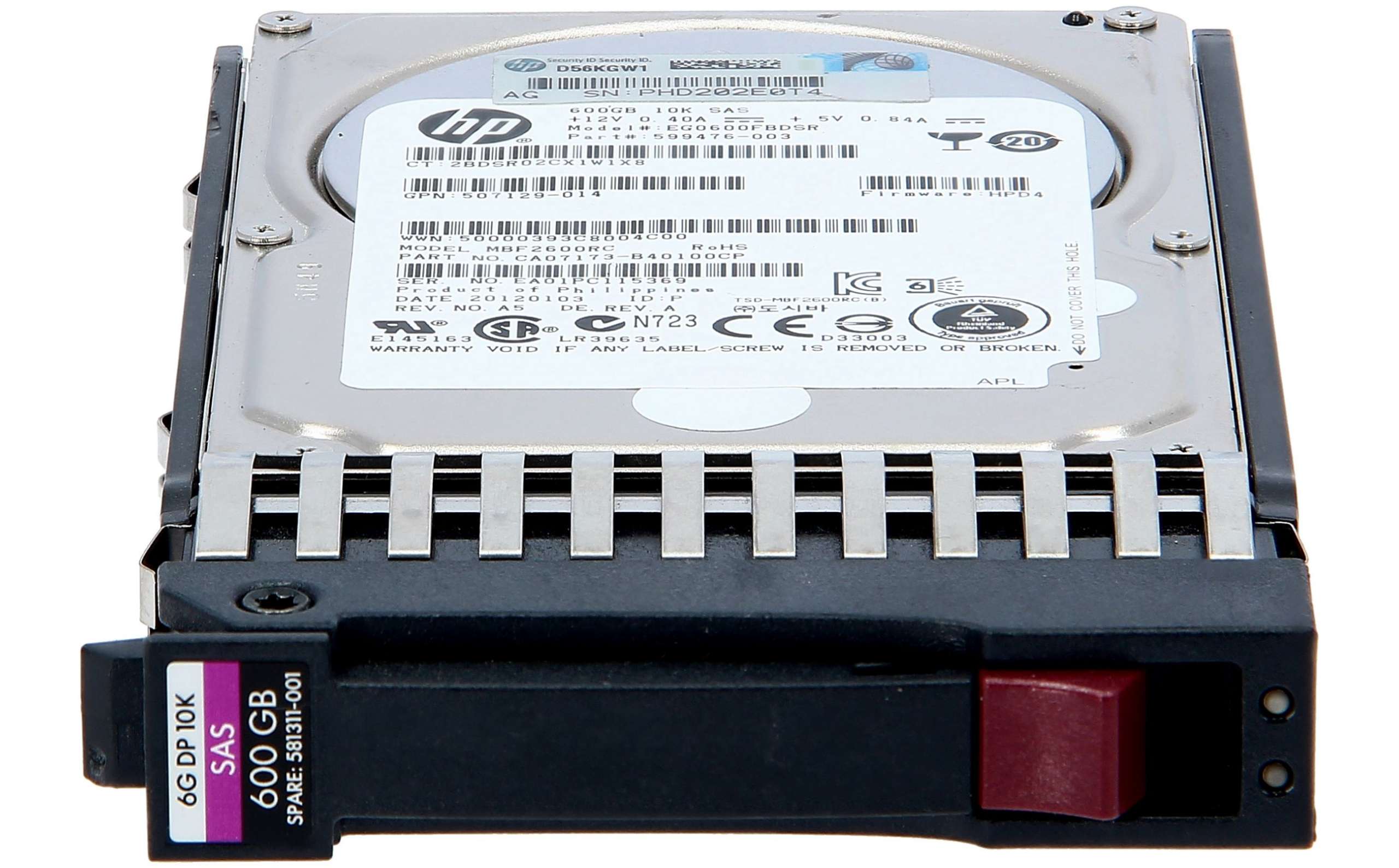 HP - 581286-B21 - 600GB 6G SAS 10K 2.5in DP E