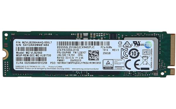 Samsung - SSS0L25106 - 256GB M.2 PCIe NVMe 2280 MLC 3D-Nand SSD Solid State