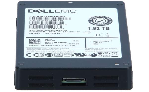 Dell - 3F15R-COMPELLENT - 1.92TB SSD 2.5 SAS 12G RI