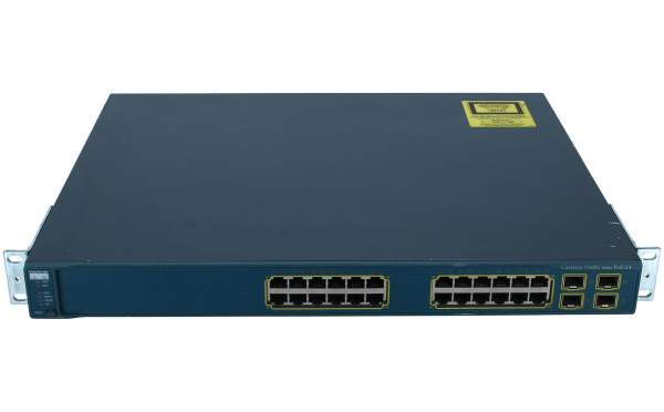 Cisco - WS-C3560G-24PS-S - Catalyst 3560 24 10/100/1000T PoE + 4 SFP Standard Image