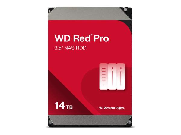 WD - WD142KFGX - Red Pro - Hard drive - 14 TB - internal - 3.5" - SATA 6Gb/s - 7200 rpm - buffer: 51