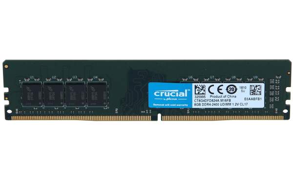 Crucial - CT8G4DFD824A.M16FB - 8GB DDR4 2400 MHz PC4-19200 DIMM Desktop Memory RAM 1x