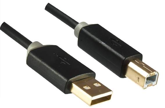 DINIC - MO-USB-1S - USB 2.0-Kabel A-Stecker/B-Stecker 1m schwarz Blister