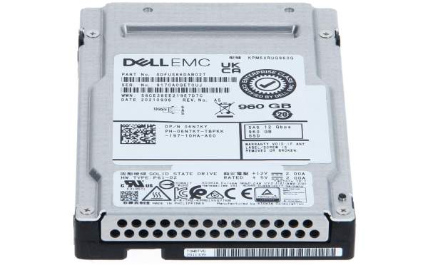 Dell - 6N7KY - 960GB - SSD - 2.5" - SAS - 12G RI - KPM6XRUG960G - ME4 ME5 SERIES