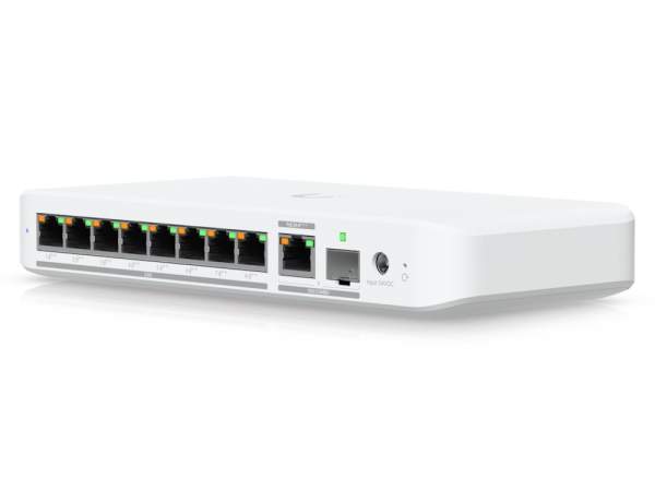 UbiQuiti - USW-FLEX-2.5G-8-POE - Flexible - 8-port 2.5 GbE PoE++ switch - 10 GbE RJ45/SFP+ - PoE+