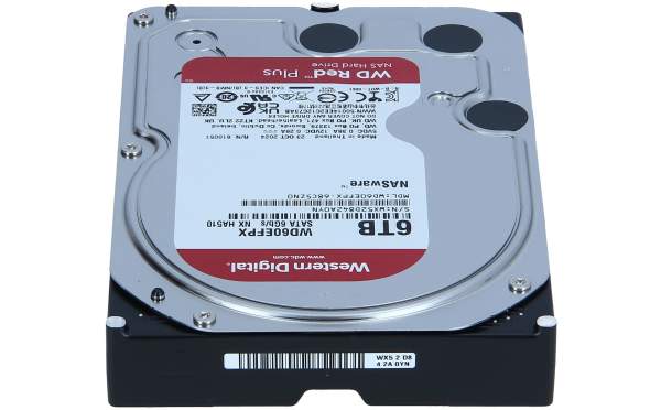 WD - WD60EFPX - Red Plus WD60EFPX - Hard drive - 6 TB - internal - 3.5" - SATA 6Gb/s - 5400 rpm - buffer: 256 MB