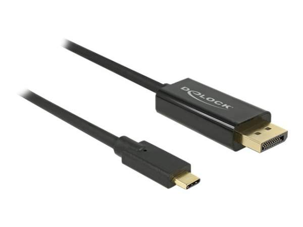 DELOCK - 85256 - Kabel USB Type-C Displayport Stecker 4K 2m schwarz