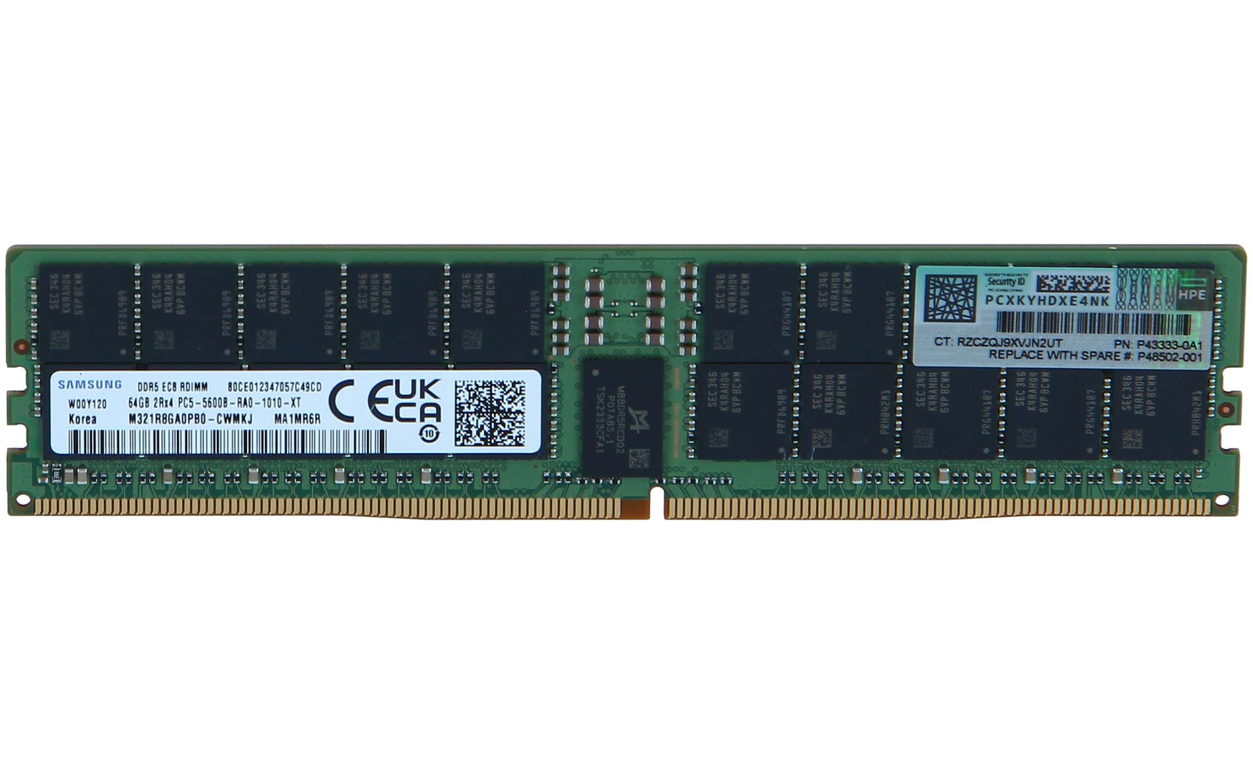 HPE - P43331-B21 - SmartMemory - DDR5 - module - 64 GB - DIMM 288-pin -  4800 MHz / PC5-38400 - CL40 - 1.1 V - registered - ECC