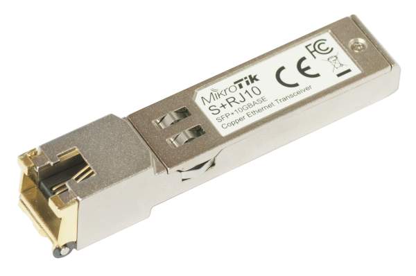 MikroTik - S+RJ10 - SFP+ transceiver module - 10 GigE - 5 GigE - 2.5 GigE - 10Base-T - 100Base-TX -