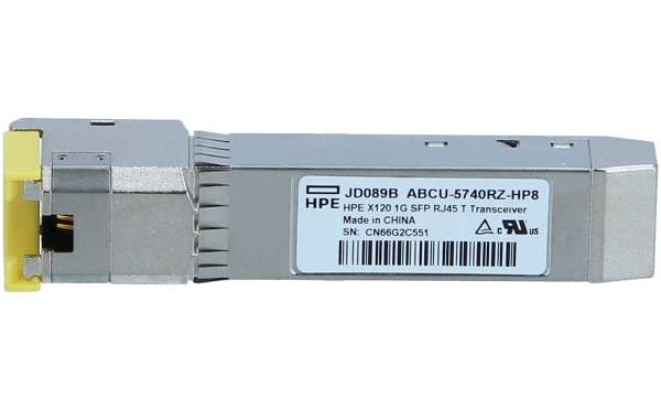 HPE - JD089-61201 - HPE HPE X120 1G SFP RJ45 T Transceiver - Transceiver - Transceiver