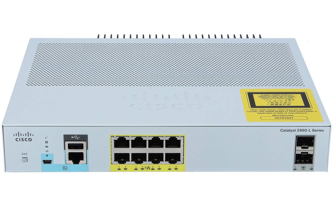 Cisco - WS-C2960L-8PS-LL - Cisco Catalyst 2960L-8PS-LL - Switch - verwaltet  - 8 x 10/100/1000 + 2 x Gigabit SFP (Uplink) neu und gebraucht günstig  online kaufen