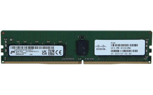 Cisco - UCS-MR-X32G1RW - DDR4 - module - 32 GB - DIMM 288-pin - 3200 MHz / PC4-25600 - registered - ECC