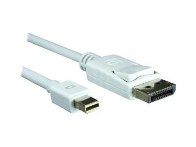 DINIC - MDP-DP-2 - Mini-DisplayPort auf DisplayPort (1.2) Kabel 2m wei?