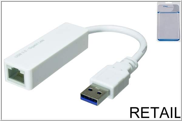 DINIC - USB3-LAN-W - Adapter USB 3.0 auf Gbit LAN f?r MAC und PC