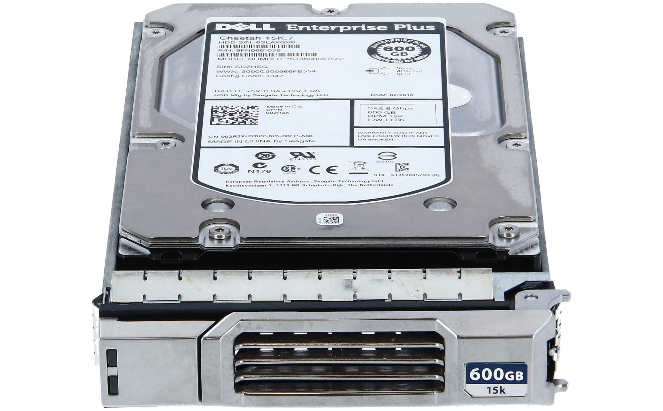 DELL - 02R3X - DELL EQUALLOGIC 600GB 15K 3.5IN 6G SAS HDD new and