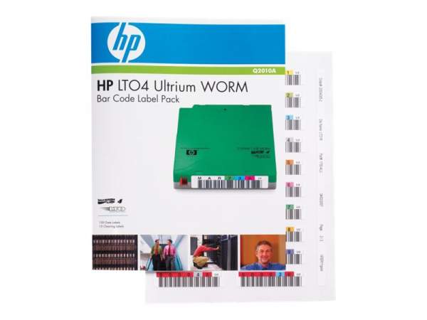 HPE - Q2010A - Ultrium 4 WORM Bar Code Label Pack - WORM - Kassette