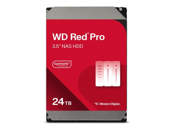 WD - WD240KFGX - Red Pro - Hard drive - Enterprise - 24 TB - internal - 3.5" - SATA 6Gb/s - 7200 rpm - buffer: 512 MB