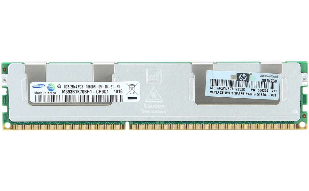 HP - 516423-B21 - HP 8GB 2Rx4 PC3-8500R-7 Kit new and ...