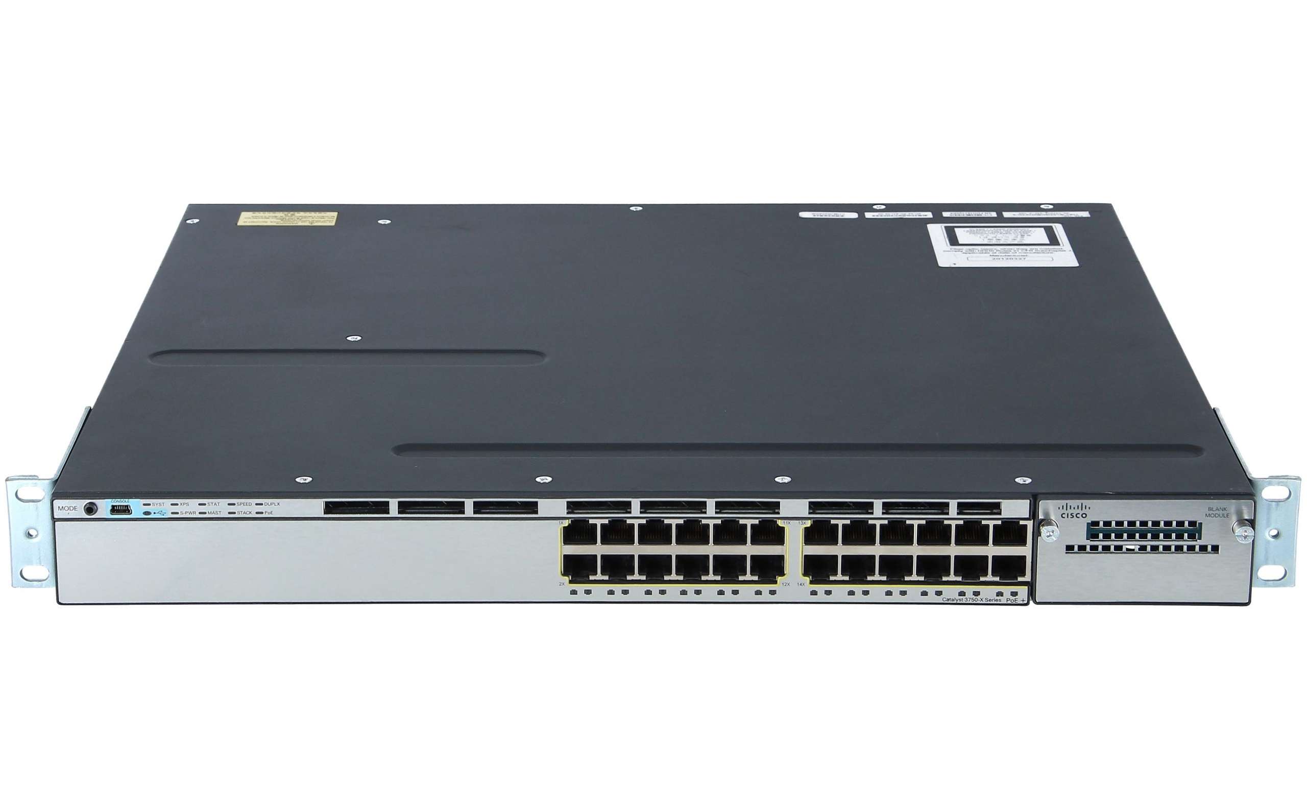 Cisco - WS-C3750X-24P-S - Catalyst 3750X 24 Port PoE IP Base neu