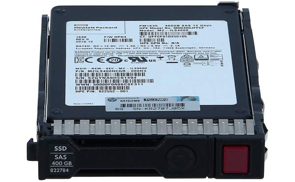 HPE - 822784-001 - HPE Mixed Use-3 - 400 GB SSD - Hot-Swap - 2.5" SFF (6.4 cm SFF)