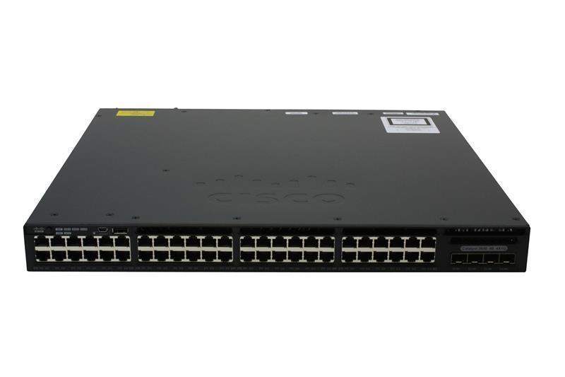 Cisco - WS-C3650-48PQ-S - Cisco Catalyst 3650 48 Port PoE 4x10G Uplink IP  Base